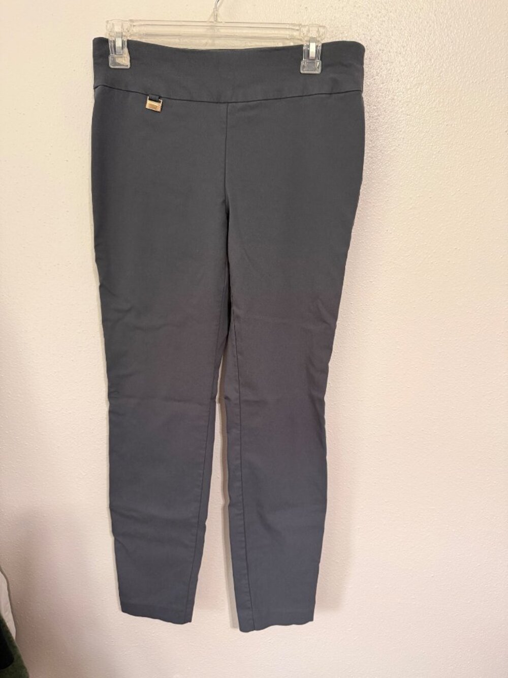 Alfani Pants Womans Pull On Gray Tummy Control Skinny 8